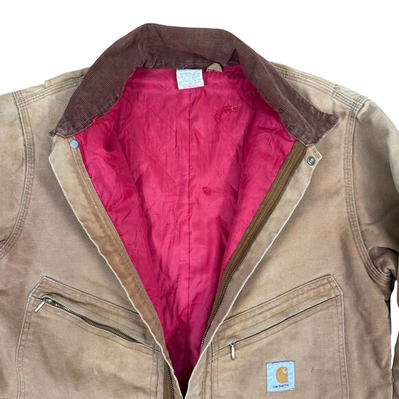 VTG Carhartt 996QZR Coverall Mens 46R Brown Duck Insulated Quilted Lined 90s USA - Picture 3 of 10